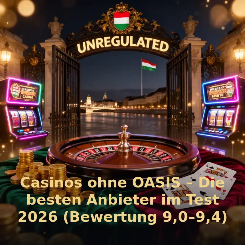 Casinos ohne OASIS – Die besten Anbieter im Test 2026 (Bewertung 9,0–9,4)